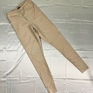 Faux Leather Nude Leggings SZ M